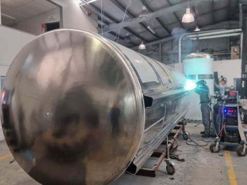 Tank body rolling services, and domes provided by Global Stainless Ltd