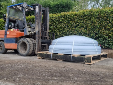 Completed 1500mm diameter domes ready for transportation
