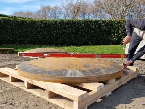 25mm thick steel plate dish pressed for reinforcing pads